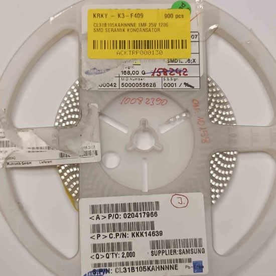 CL31B105KAHNNNE 1MF 25V 1206 SMD SERAMİK KONDANSATÖR resmi