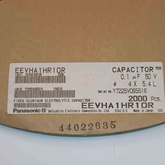 EEVHA1HR10R 0.1MF 50V 4x5.4 PANASONIC SMD KONDANSATÖR resmi