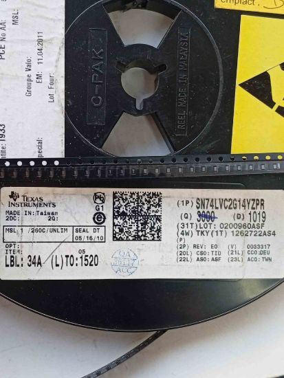 SN74LVC2G14YZPR TEXAS resmi