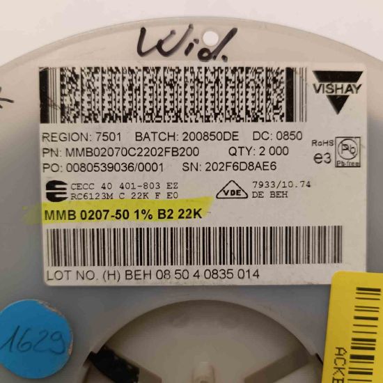 MMB02070C2202FB200 22K 207 VISHAY SMD DİRENÇ resmi