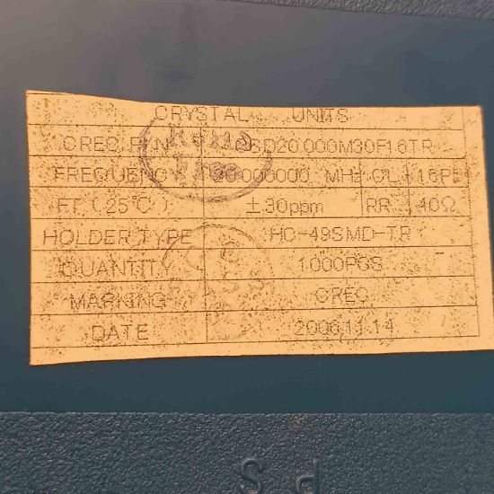 20 MHz smd resmi