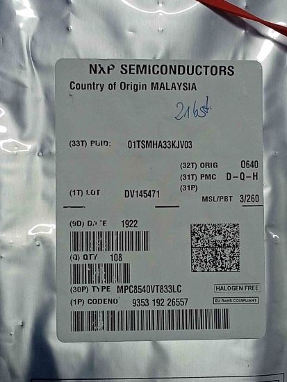 MPC8540VT833LC resmi