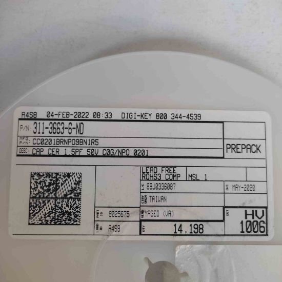 CC0201BRNPO9BN1R5 resmi