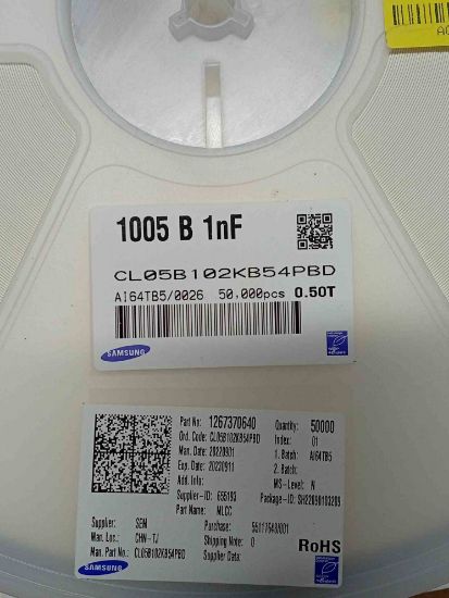 CL05B102KB54PBD 1NF 25V 0402 resmi