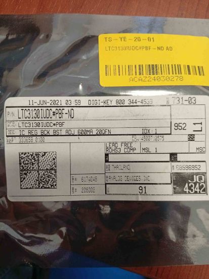 LTC3130IUDC#PBF-ND AD resmi