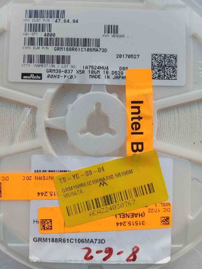 GRM188R61C106NA73D 5R100M MURATA resmi