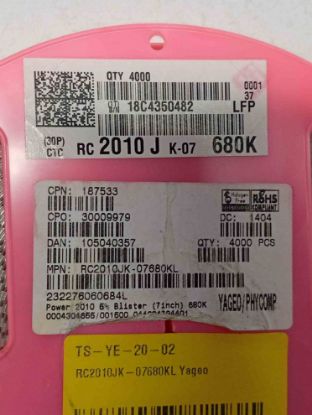 RC2010JK-07680KL Yageo resmi