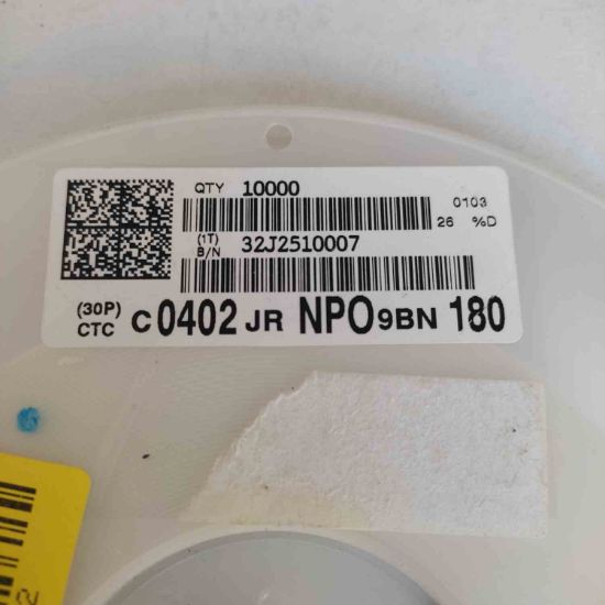 CC0402JRNPO9BN180 50 V 18 pF C0G 0402 5% resmi