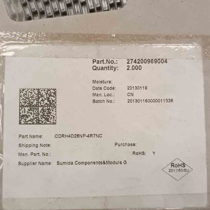 CDRH4D28NP-4R7NC 4.7uH 1.32A 4,7x4,7x3 SUMIDA SMD BOBİN resmi