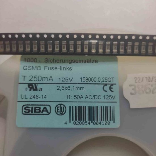 T250MA 2.6x6.1mm smd sigorta resmi
