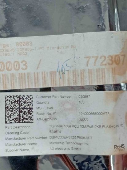 DSPIC33EP512MC806T-I/PT " 19 resmi