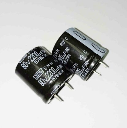 2200MF 80V 25x30 85 NİPPON ELKO KONDANSATÖR resmi