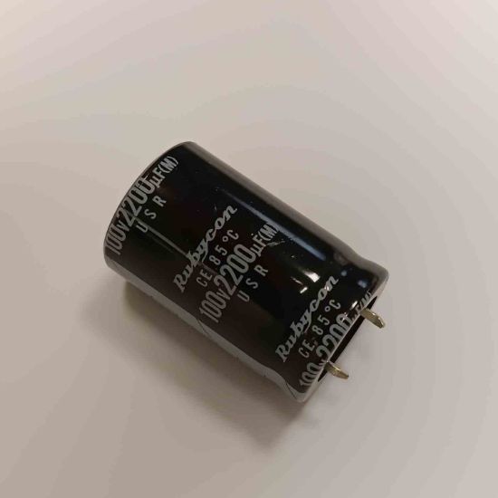 2200MF 100V 25x40 RUBYCON SNAP ELKO KONDANSATÖR resmi