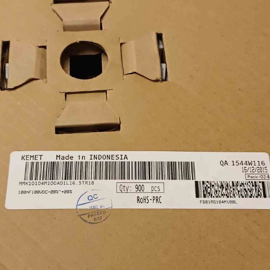 MMK10104M100A01L16.5TR18 100NF 100V 10 0.2 KEMET POLYESTER KONDANSATÖR resmi