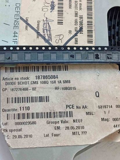 10BQ015 1A 15V DO-214AA SCHOYKY DİYOT resmi