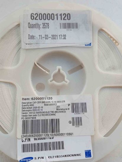 CL21B334KOCNNNC 330NF SAMSUNG SMD SERAMİK KONDANSATÖR resmi