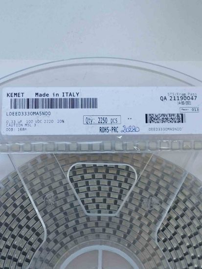 LDEED3330MA5N00 330NF 100V KEMET POLYESTER KONDANSATÖR resmi
