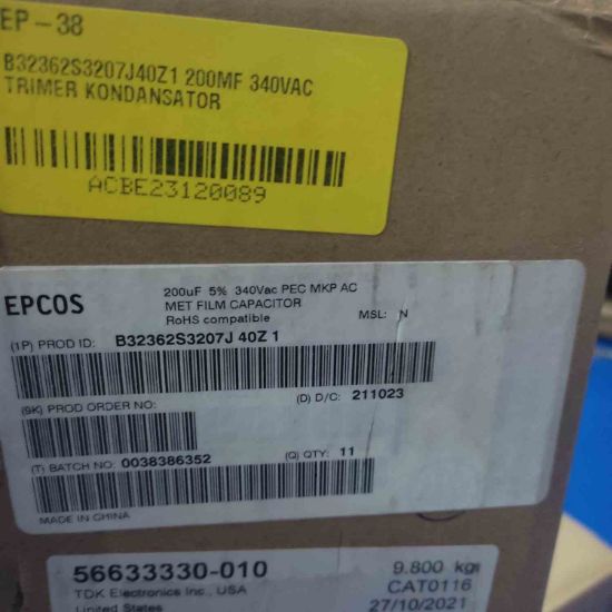B32362S3207J40Z1 200MF 340VAC TRİMER KONDANSATÖR resmi