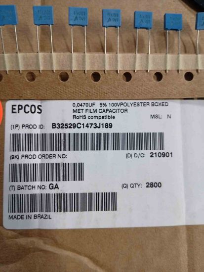 B32529C1473J189 47NF 100V 5mm POLYESTER KONDANSATÖR resmi