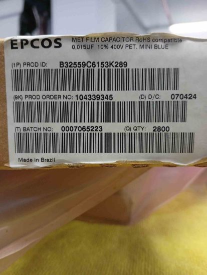 B32559C6153K289 15NF 400V 5mm POLYESTER KONDANSATÖR resmi