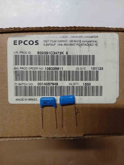 B32591C3473K8 47NF 250V POLYESTER KONDANSATÖR resmi