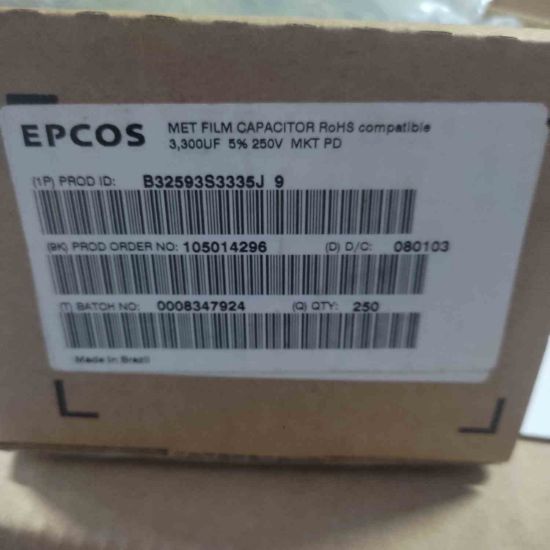 B32593S3335J9 3.3MF 250V 22.5mm POLYESTER KONDANSATÖR resmi