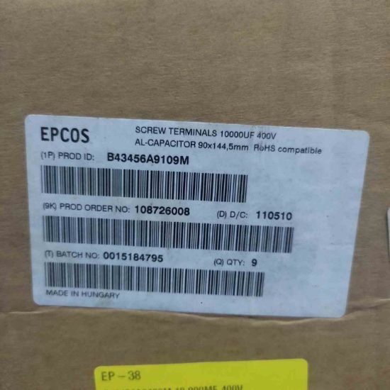 B43456A9109M 10.000MF 400V 91x44mm TRİMER KONDANSATÖR resmi