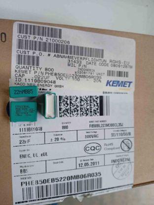PHE850EB5220MB06R035 22NF 300V KEMET POLYESTER KONDANSATÖR resmi