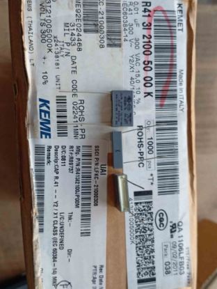 R413I21005000K 10NF 300V 15mm KEMET POLYESTER KONDANSATÖR resmi