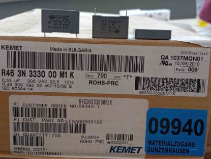 R463N333000M1K 330NF 310VAC KEMET POLYESTER KONDANSATÖR resmi