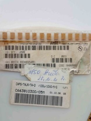 TPSD107M010S0100 100MF 10V D KASA TANTAL AVX TANTAL KONDANSATÖR resmi