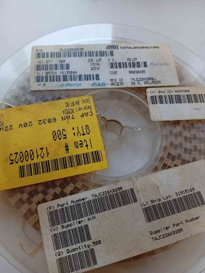 TAJC226K020R 22MF 20V C KASA AVX TANTAL KONDANSATÖR resmi