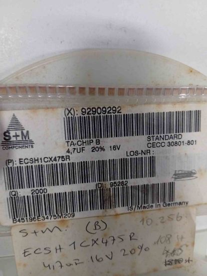 ECSH1CX475R 4.7MF 16V X S+M TANTAL KONDANSATÖR resmi