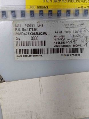 293D476X06R3C2W 47MF 6.3V D VISHAY TANTAL KONDANSATÖR resmi