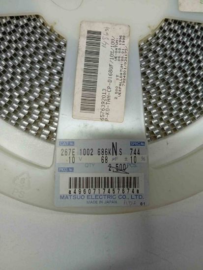 267E1002686KNS 68MF 10V TANTAL KONDANSATÖR resmi