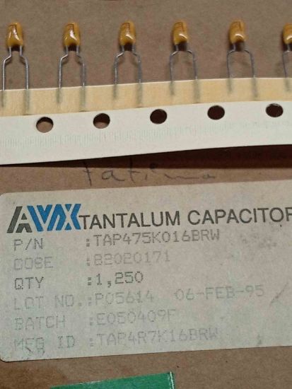 TAP475K016BRW 4.7MF 16V DAMLA AVX TANTAL KONDANSATÖR resmi