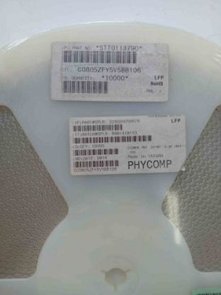 C0805ZFY5V5BB106 10MF 6.3V 805 PHYCOMP SMD KONDANSATÖR resmi
