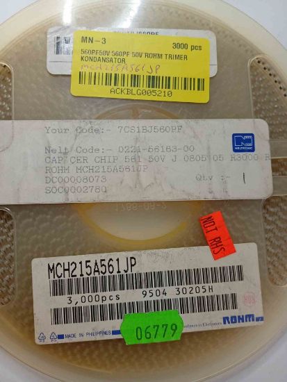 560PF50V 560PF 50V ROHM TRİMER KONDANSATÖR resmi