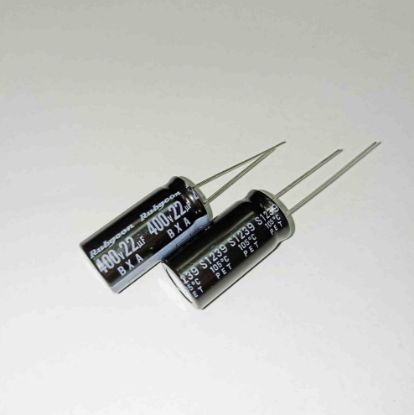 22MF 400V 12x25 105 RUBYCON ELKO KONDANSATÖR resmi