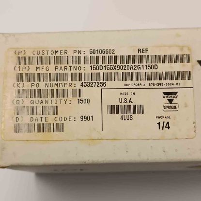 150D155X9020A2G1150D 1.5MF 20V AXIYEL TANTAL VISHAY TANTAL KONDANSATÖR resmi