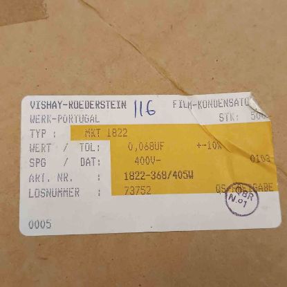 1822-368/405W 68NF 400V 15mm VISHAY POLYESTER KONDANSATÖR resmi
