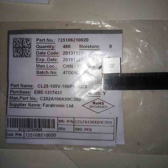 C252A106K60C300 10MF 100V 15mm XIAMEN POLYESTER KONDANSATÖR resmi