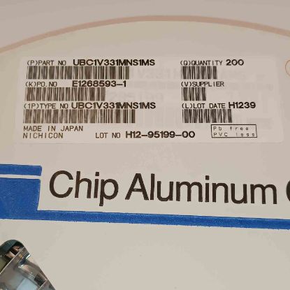 UBC1V331MNS1MS 330MF 35V 12.5x13.5 NICHICON SMD KONDANSATÖR resmi