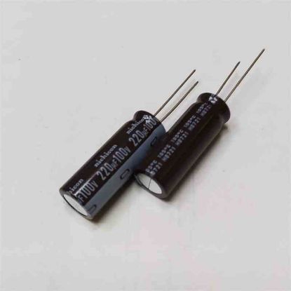 UPF2A221MHD 220MF 100V 13X35 105 NICHICON ELKO KONDANSATÖR resmi