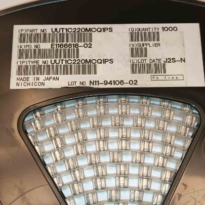 UUT1C220MCQ1PS 22MF 16V NICHICON SMD KONDANSATÖR resmi
