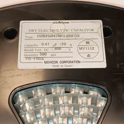 UUB2GR47MCLBNEGS 0.47MF 400V NICHICON SMD KONDANSATÖR resmi