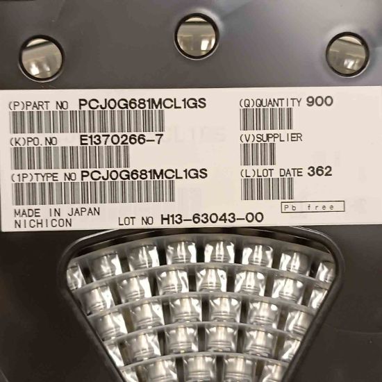 PCJ0G681MCL1GS 680MF 4V 8x8 NICHICON SMD KONDANSATÖR resmi