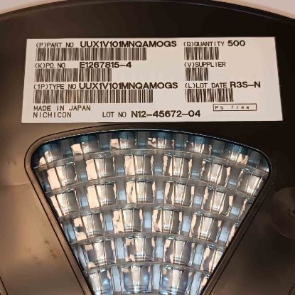 UUX1V101MNQAM0GS 100MF 35V 10x10 NICHICON SMD KONDANSATÖR resmi