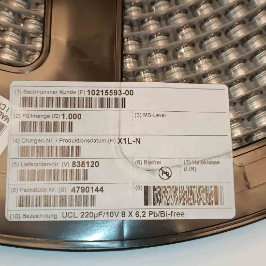 UCL1A221MCQ6PS 220MF 10V 8.3x8.3 NICHICON SMD KONDANSATÖR resmi