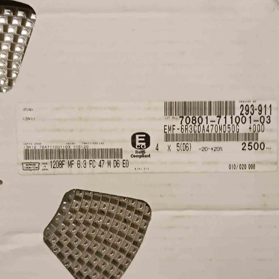 EMF6R3CDA470MD50G 47MF 6.3V 4x5 NIPPON SMD KONDANSATÖR resmi